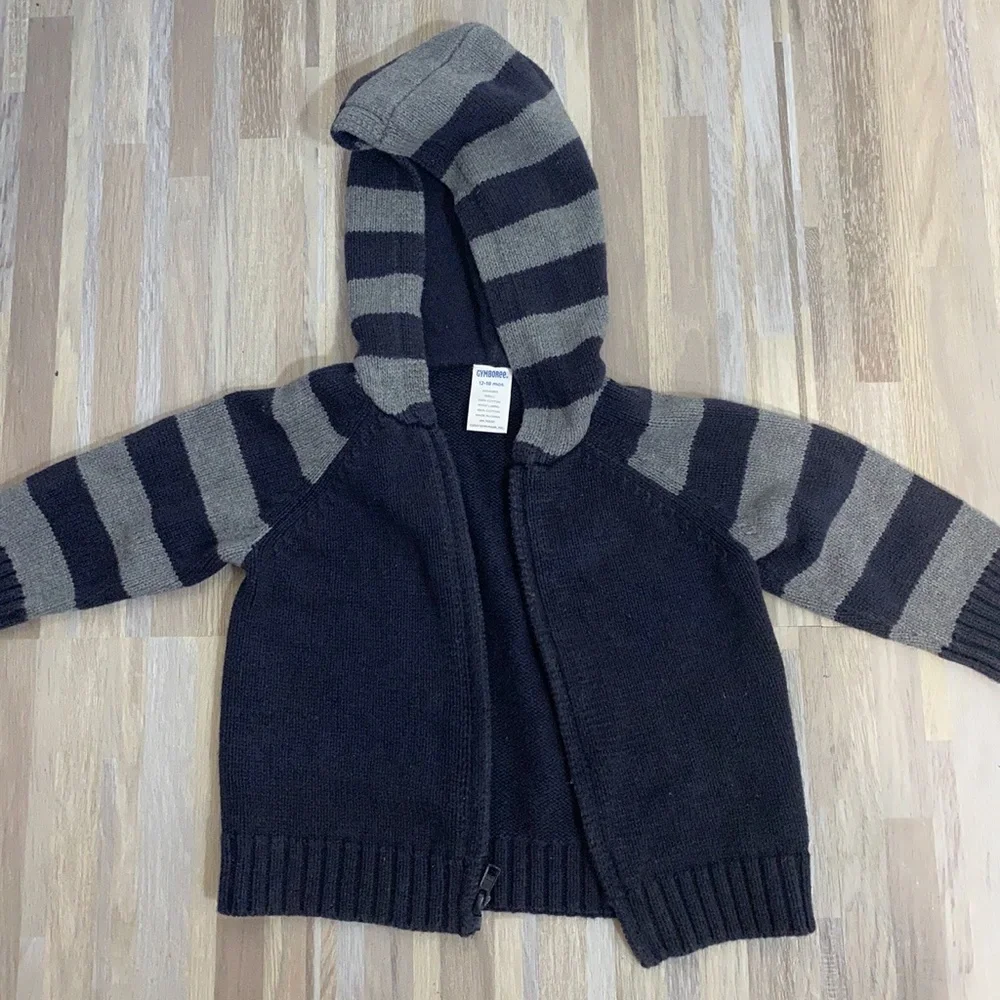 Gymboree Gray & Charcoal Toddler Sweater Jacket